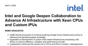 グーグルとインテル、AIインフラで戦略提携