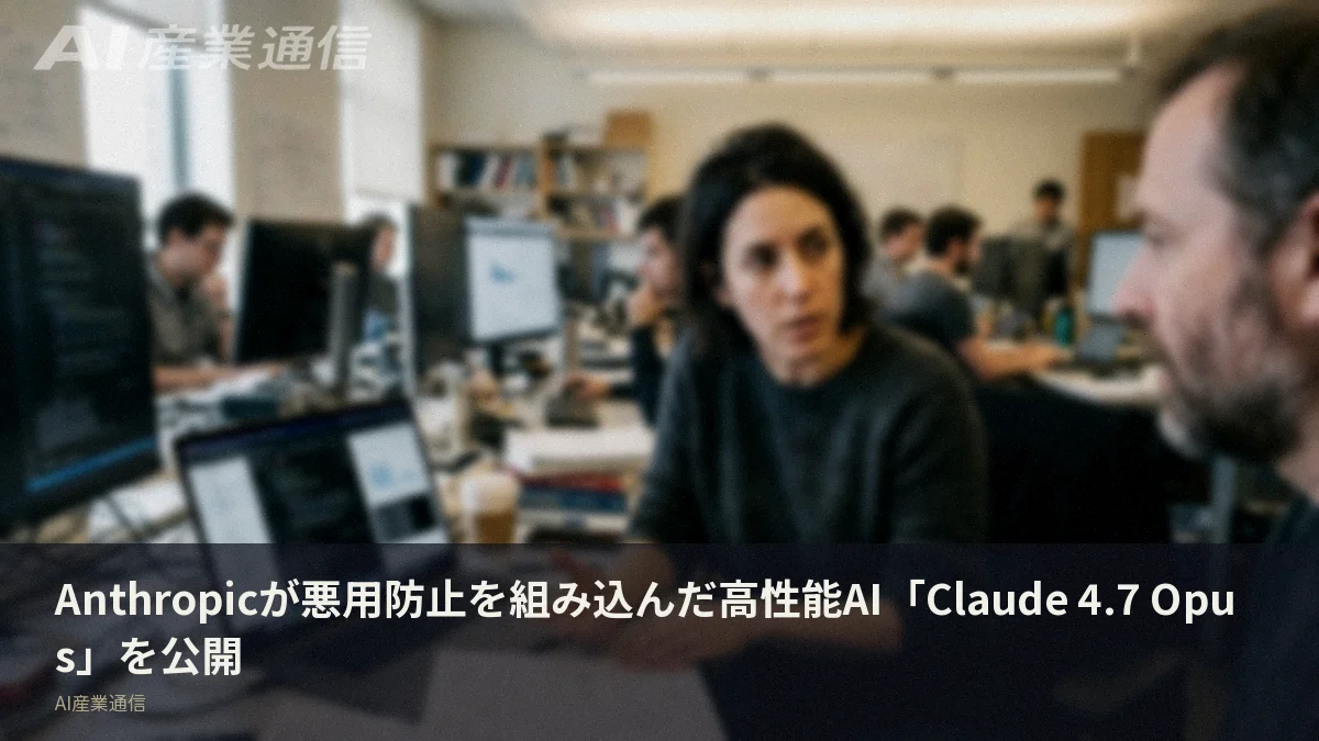 Anthropicが悪用防止を組み込んだ高性能AI「Claude 4.7 Opus」を公開