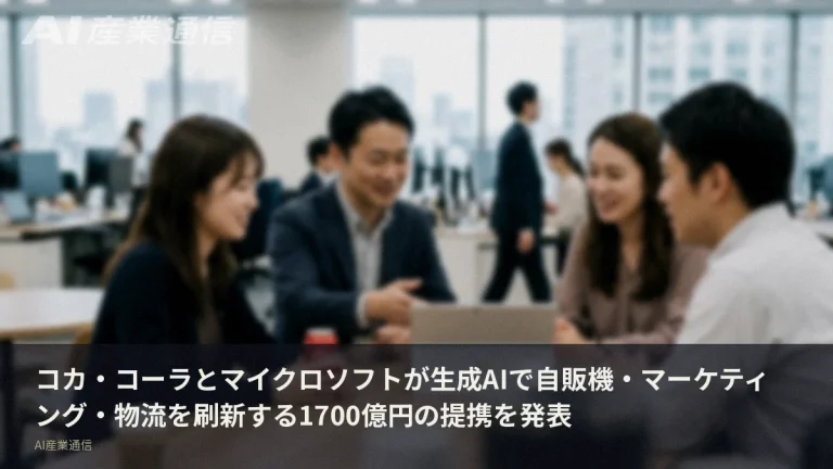 コカ・コーラとマイクロソフトが1700億円提携、生成AIで自販機・マーケ・物流を刷新