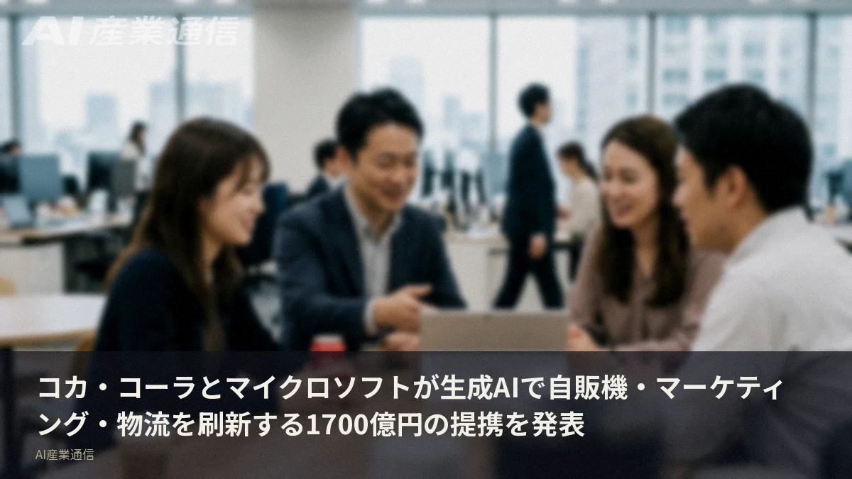 コカ・コーラとマイクロソフトが生成AIで自販機・マーケティング・物流を刷新する1700億円の提携を発表
