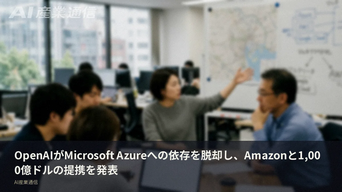 OpenAIがMicrosoft Azureへの依存を脱却し、Amazonと1,000億ドルの提携を発表