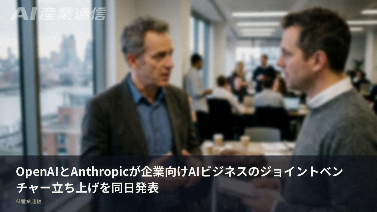 OpenAIとAnthropicが企業向けAIビジネスのジョイントベンチャー立ち上げを同日発表