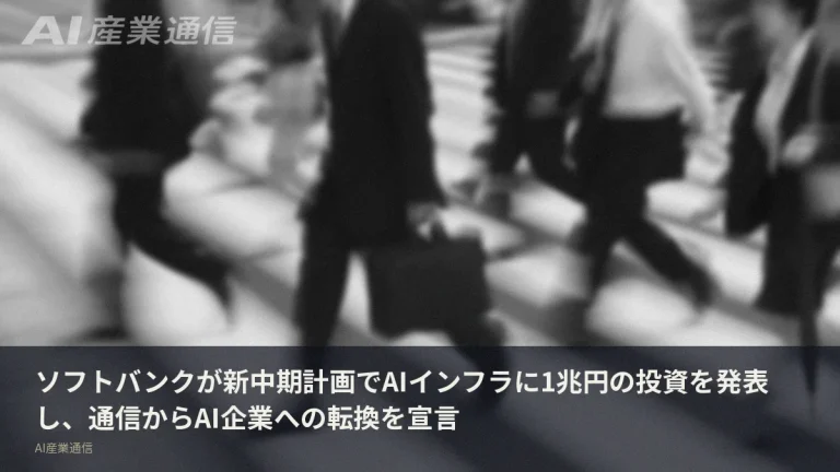 ソフトバンク新中期計画、AIインフラに1兆円　「通信会社」から「AI企業」へ転換宣言