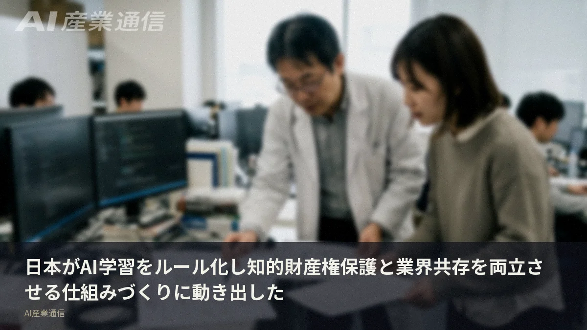 日本がAI学習をルール化し知的財産権保護と業界共存を両立させる仕組みづくりに動き出した