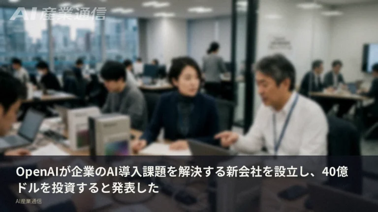 企業がAIを使いこなせない問題、OpenAIが自ら解決に乗り出す　新会社と40億ドルの賭け