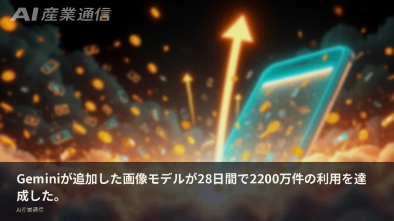 Geminiが画像モデルを追加した28日間で2200万件——数字が示すAIの転換点