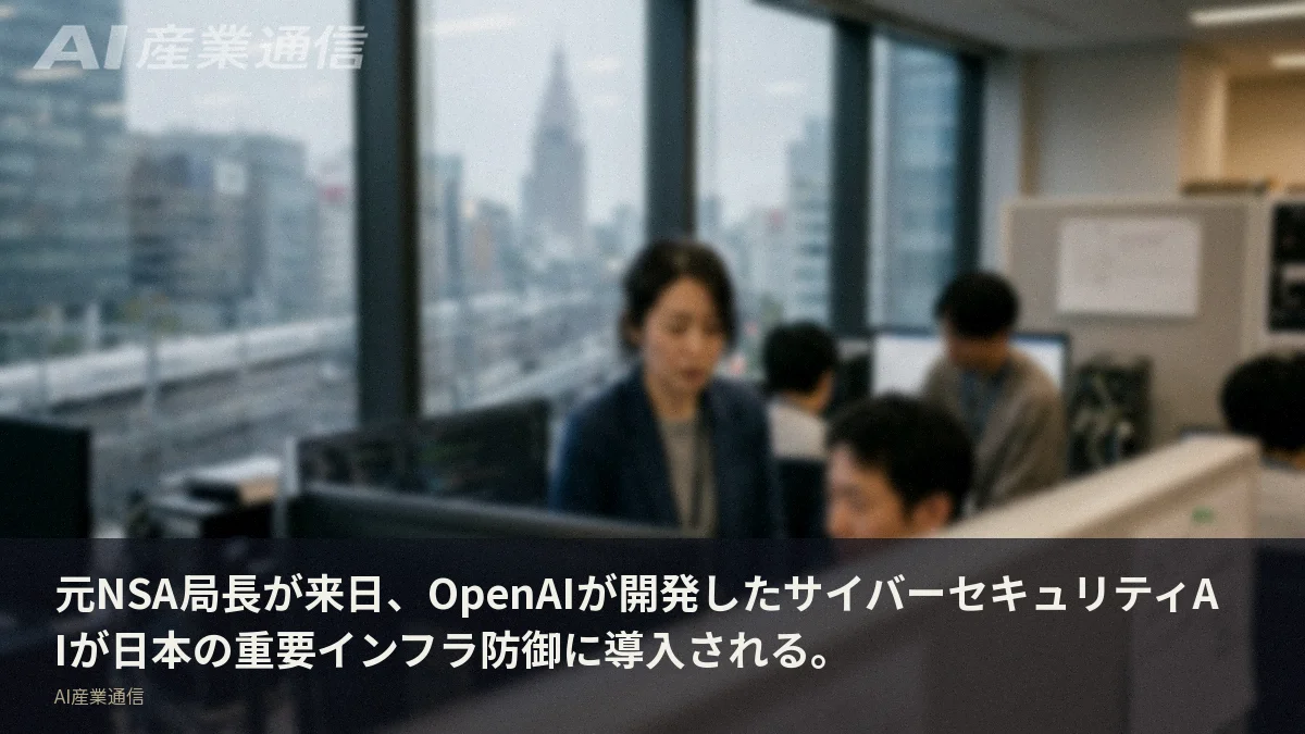 元NSA局長が来日、OpenAIが開発したサイバーセキュリティAIが日本の重要インフラ防御に導入される。