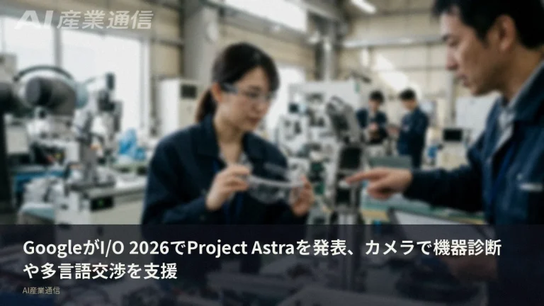 Google I/O 2026：「Project Astra」が産業応用へ、カメラ越しの機器診断や多言語交渉支援を公開