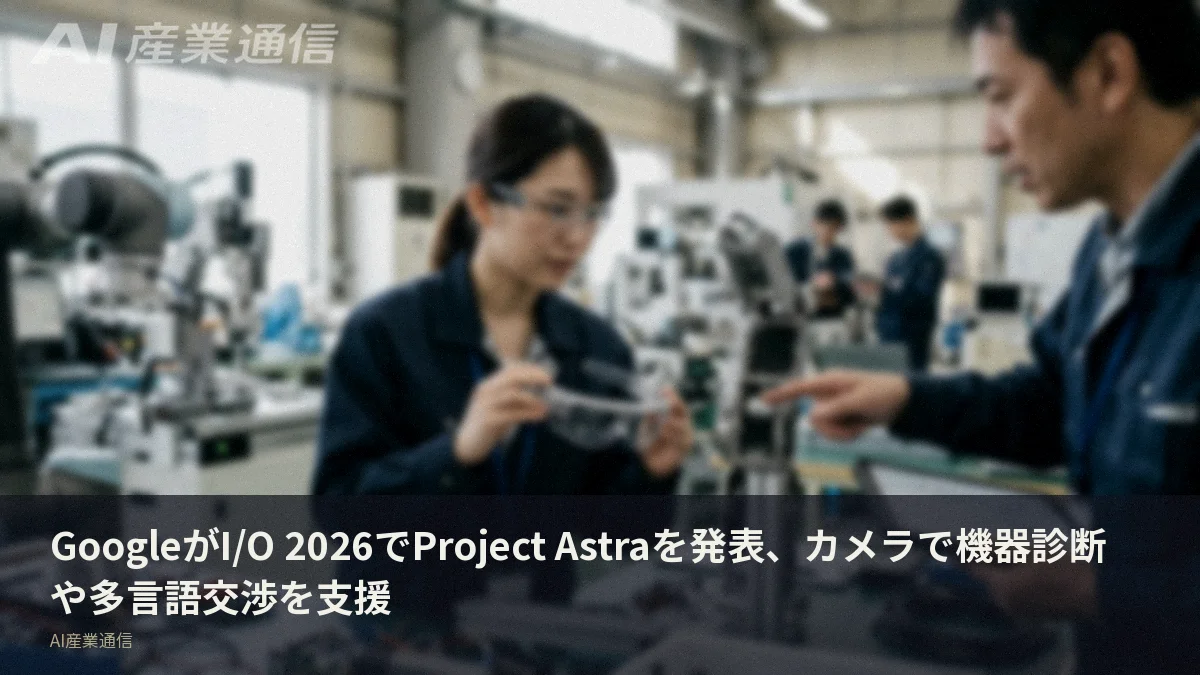 GoogleがI/O 2026でProject Astraを発表、カメラで機器診断や多言語交渉を支援