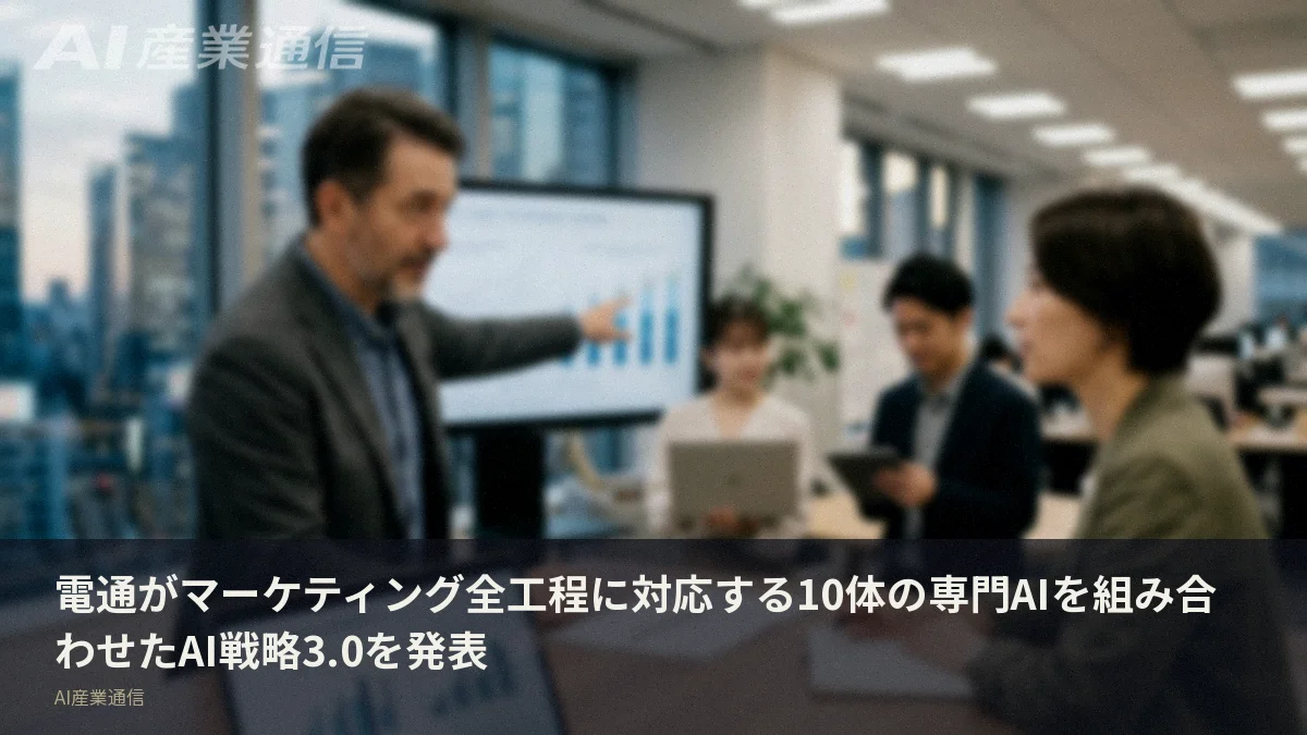 電通がマーケティング全工程に対応する10体の専門AIを組み合わせたAI戦略3.0を発表
