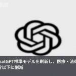 医療・法律・金融でのAI誤答、半分以下に　OpenAIがChatGPT標準モデルを刷新